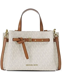 Michael Kors Emilia Signature Logo Belted Small Satchel Bag