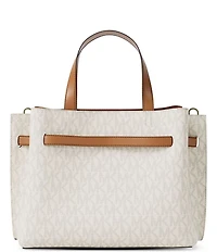 Michael Kors Emilia Signature Logo Belted Small Satchel Bag