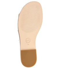 Michael Kors Erin Signature MK Print Flat Slide Sandals