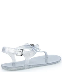 Michael Kors Eva Glitter Jelly Slingback Thong Bow Sandals