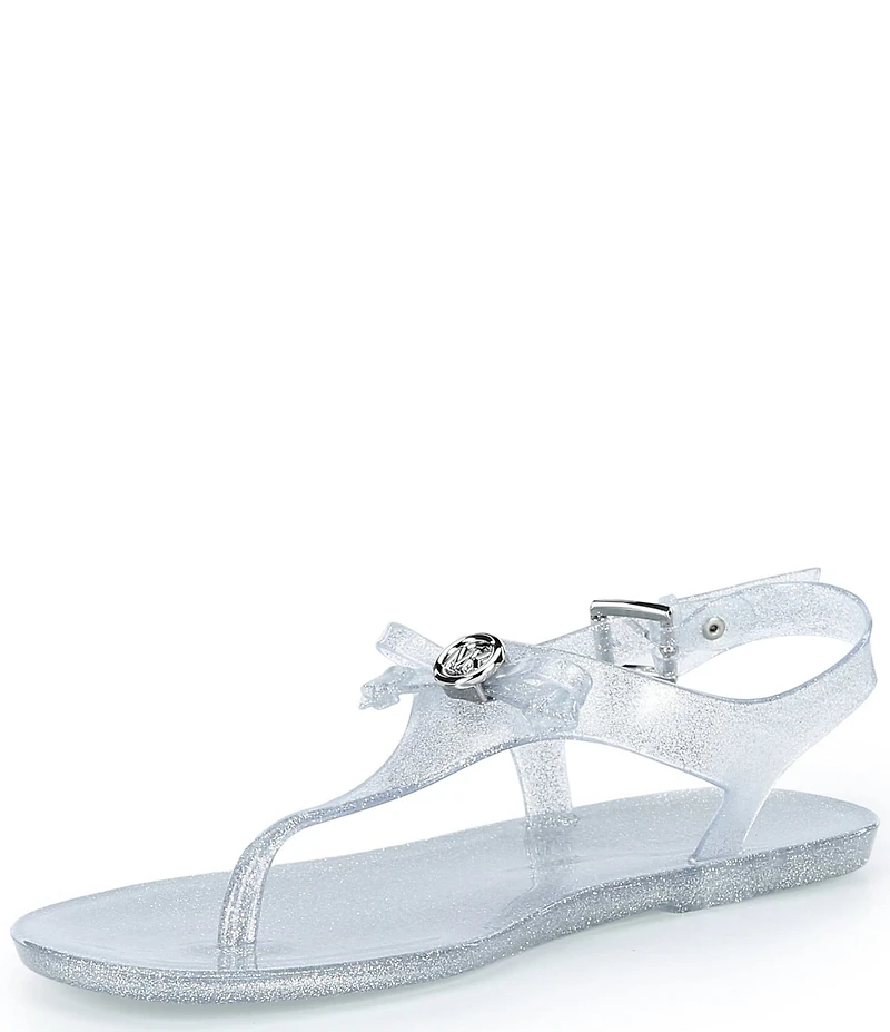 Michael Kors Eva Glitter Jelly Slingback Thong Bow Sandals
