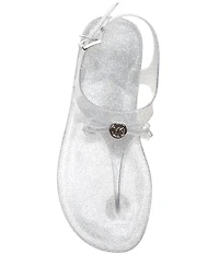 Michael Kors Eva Glitter Jelly Slingback Thong Bow Sandals