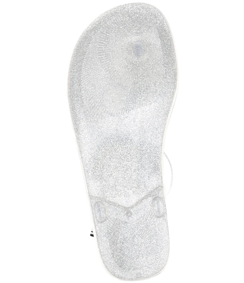 Michael Kors Eva Glitter Jelly Slingback Thong Bow Sandals