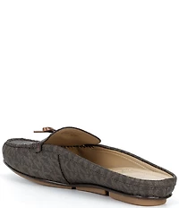 Michael Kors Greta Logo Washed Denim Bow Mules