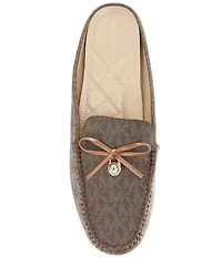 Michael Kors Greta Logo Washed Denim Bow Mules