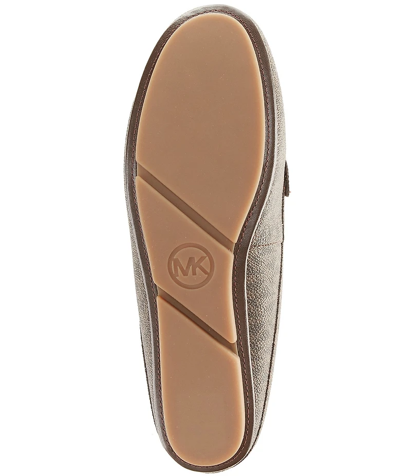 Michael Kors Greta Logo Washed Denim Bow Mules