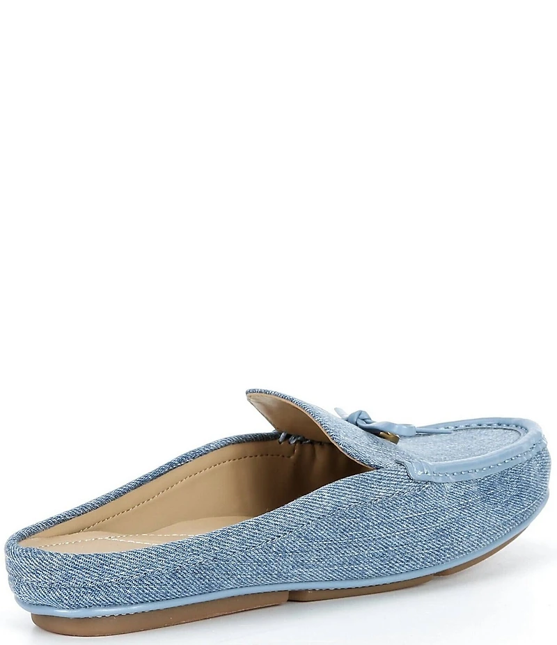 Michael Kors Greta Washed Denim Bow Mules