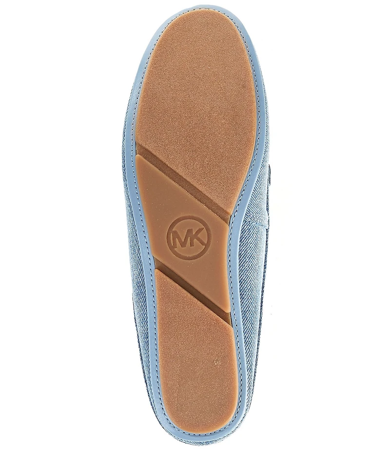 Michael Kors Greta Washed Denim Bow Mules