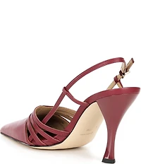 Michael Kors Haisley Leather Slingback High Heel Pumps