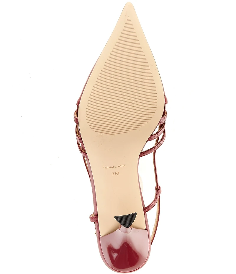 Michael Kors Haisley Leather Slingback High Heel Pumps
