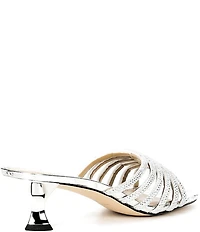 Michael Kors Haisley Microsuede Hot Fix Embellished Kitten Heel Slide Sandals