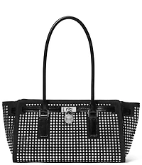 Michael Kors Hamilton Moderne Small Studded Suede Satchel Bag