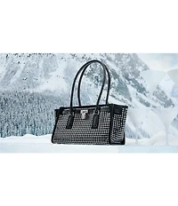 Michael Kors Hamilton Moderne Small Studded Suede Satchel Bag