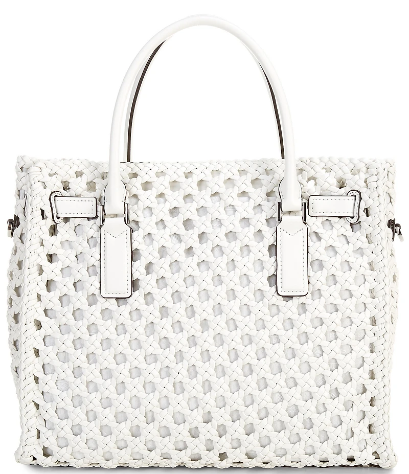 Michael Kors Hamilton Moderne Large Hand-Woven Satchel Bag