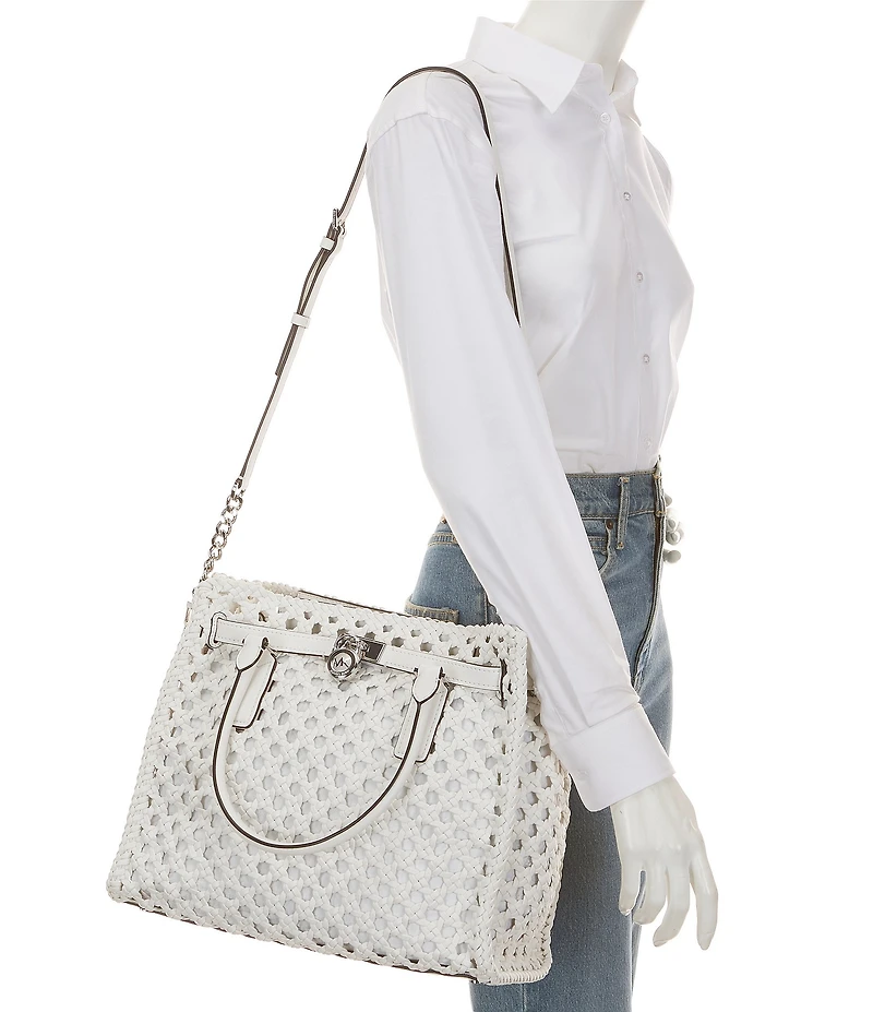 Michael Kors Hamilton Moderne Large Hand-Woven Satchel Bag