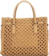 Michael Kors Hamilton Moderne Large Hand-Woven Satchel Bag