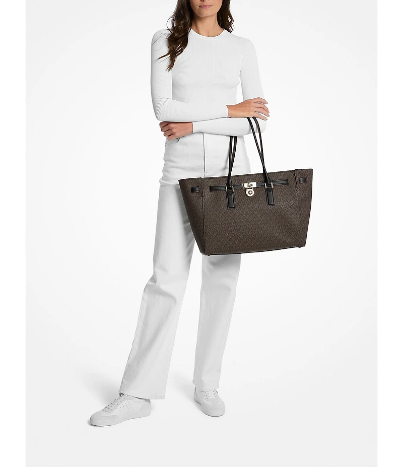 Michael Kors Hamilton Moderne Large Signature Logo Tote Bag