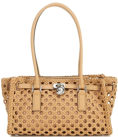 Michael Kors Hamilton Moderne Small Woven East-West Shoulder Bag