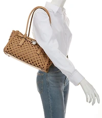 Michael Kors Hamilton Moderne Small Hand-Woven Satchel Bag