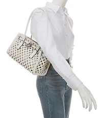 Michael Kors Hamilton Moderne Small Hand-Woven Satchel Bag