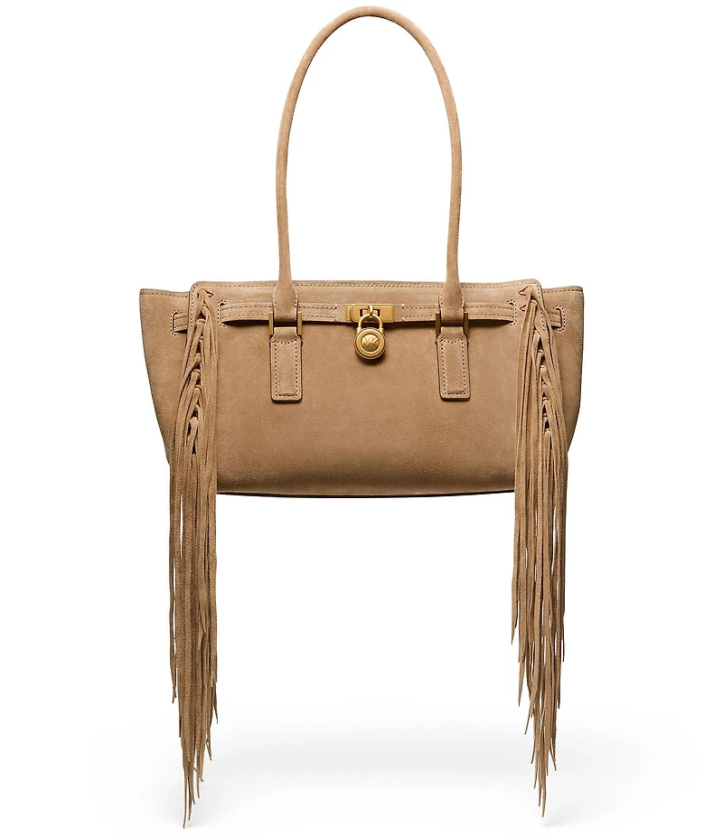 Michael Kors Hamilton Moderne Small Suede East West Fringe Shoulder Bag