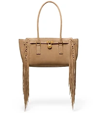 Michael Kors Hamilton Moderne Small Suede East West Fringe Shoulder Bag