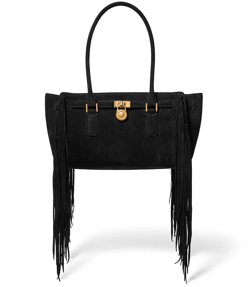 Michael Kors Hamilton Moderne Small Suede East West Fringe Shoulder Bag