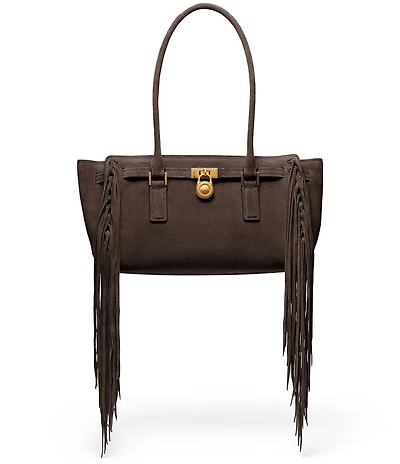 Michael Kors Hamilton Moderne Small Suede East West Fringe Shoulder Bag