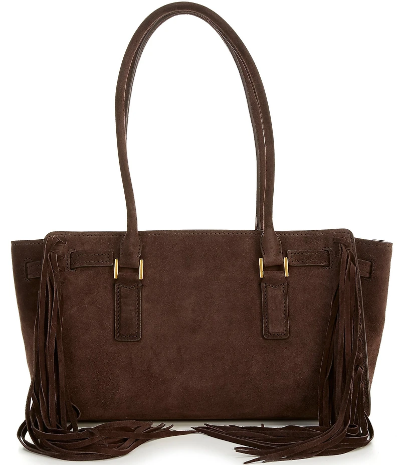 Michael Kors Hamilton Moderne Small Suede East West Fringe Shoulder Bag