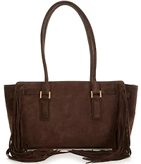 Michael Kors Hamilton Moderne Small Suede East West Fringe Shoulder Bag