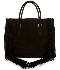 Michael Kors Hamilton Moderne Large Suede Fringe Satchel Bag