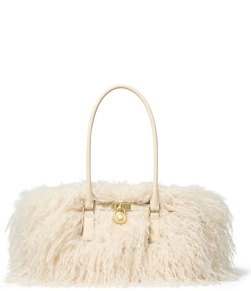 Michael Kors Hamilton Small East-West Shearling Tote Bag