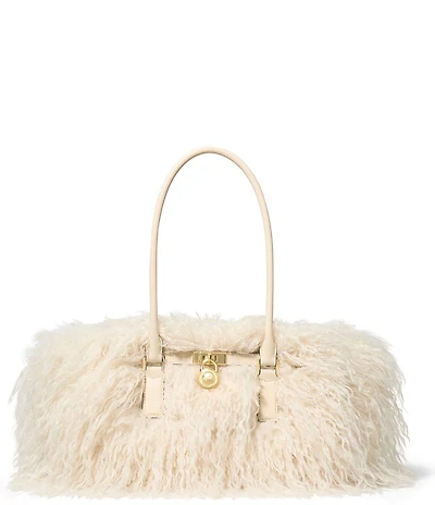 Michael Kors Hamilton Small East-West Shearling Tote Bag