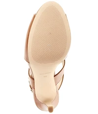 Michael Kors Harper Heeled Leather Dress Sandals