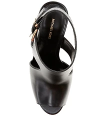 Michael Kors Harper Heeled Leather Dress Sandals
