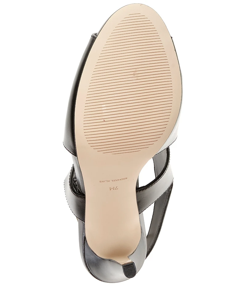 Michael Kors Harper Heeled Leather Dress Sandals