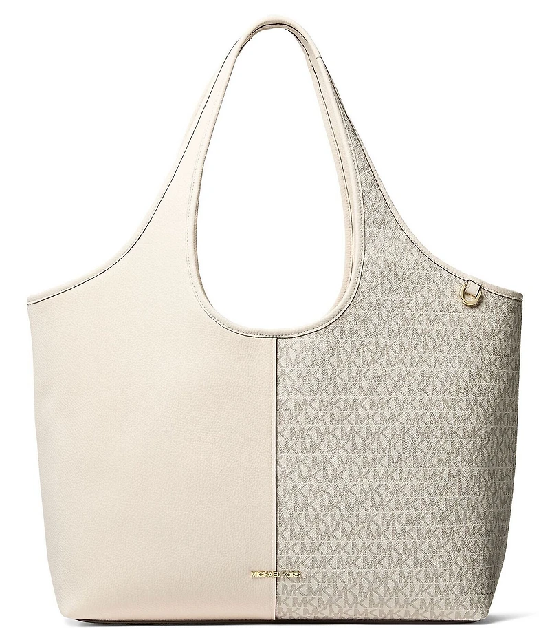 Michael Kors Henly Large Shopper Solid Logo Mix Tote Bag