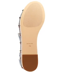 Michael Kors Hensley Washed Denim Studded Platform Wedge Sandals