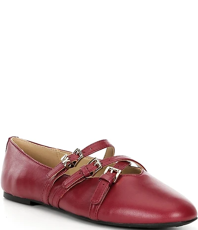 Michael Kors Indy Flex Leather Mary Jane Ballet Flats