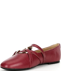 Michael Kors Indy Flex Leather Mary Jane Ballet Flats