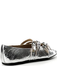 Michael Kors Indy Flex Metallic Leather Mary Jane Ballet Flats