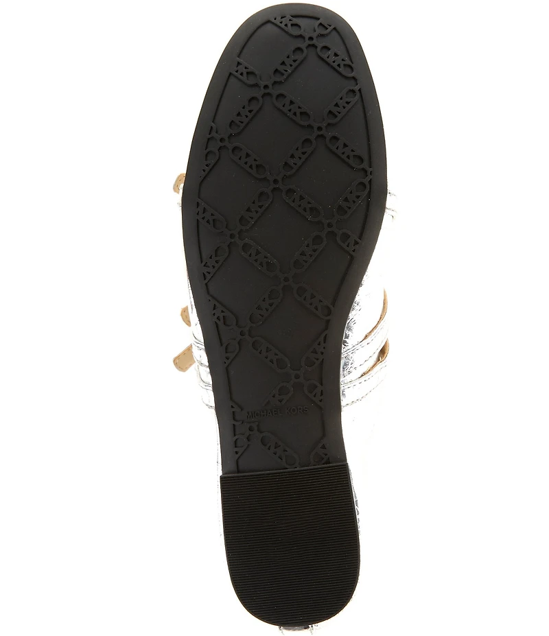 Michael Kors Indy Flex Metallic Leather Mary Jane Ballet Flats