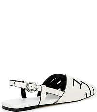 Michael Kors Irene Leather Slingback Flat Sandals