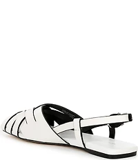 Michael Kors Irene Leather Slingback Flat Sandals