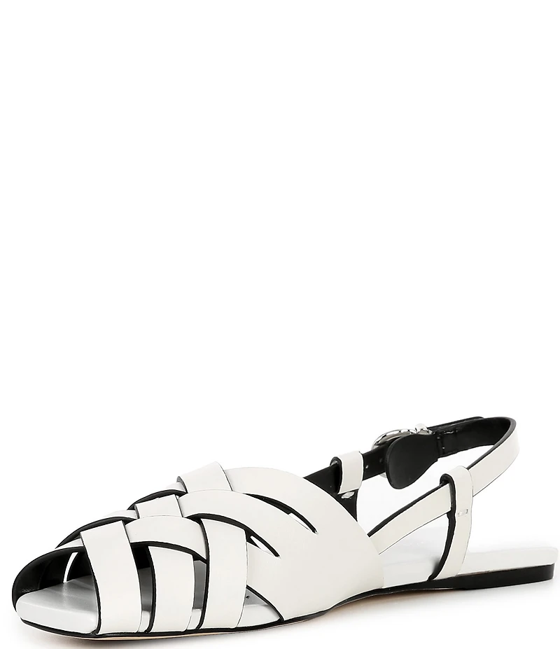 Michael Kors Irene Leather Slingback Flat Sandals
