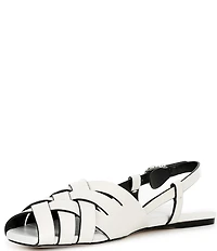 Michael Kors Irene Leather Slingback Flat Sandals