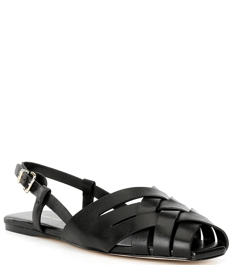 Michael Kors Irene Leather Slingback Flat Sandals