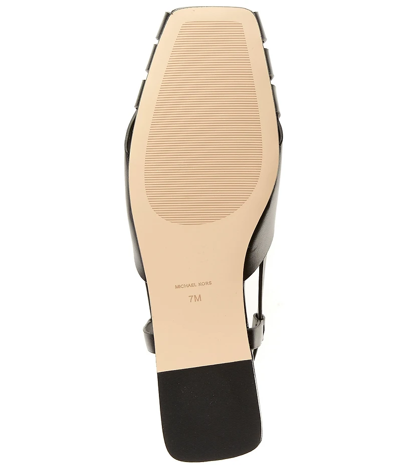 Michael Kors Irene Leather Slingback Flat Sandals