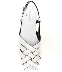 Michael Kors Irene Leather Slingback Flat Sandals