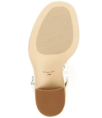 Michael Kors Irene Studded Leather Block Heel Sandals